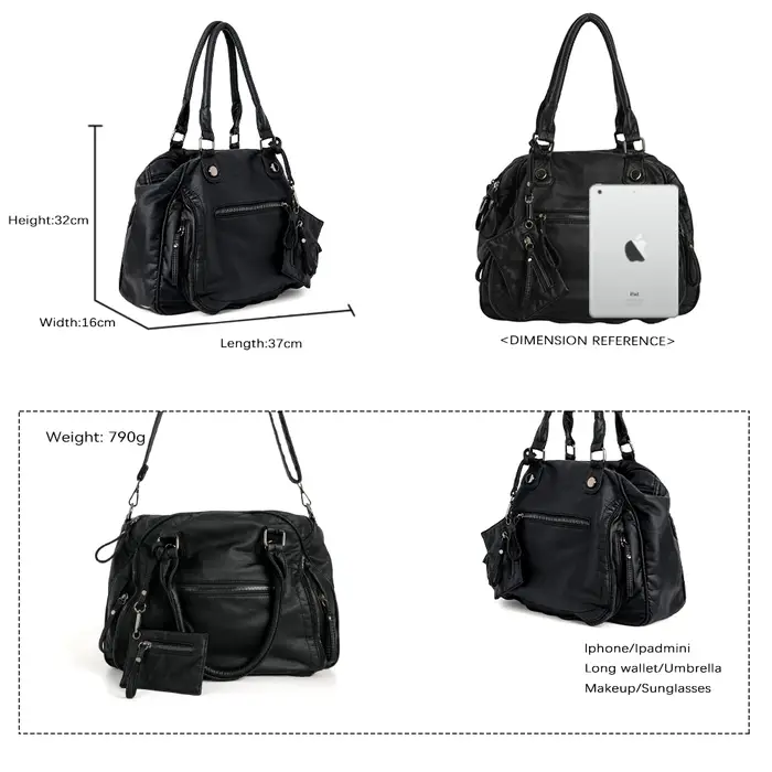 Annmouler – sac à main en cuir PU souple pour femmes, sac Design de marque, grande capacité, fourre-