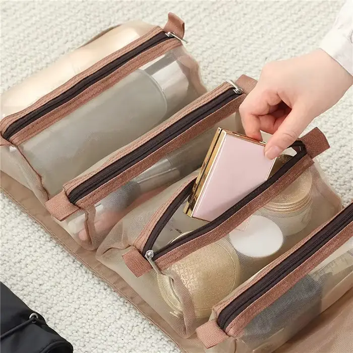 Trousse à cosmétiques détachable Portable grande capacité 4 en 1