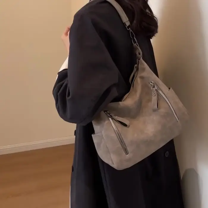 Sac à main Vintage en simili cuir synthétique avec plusieurs poches