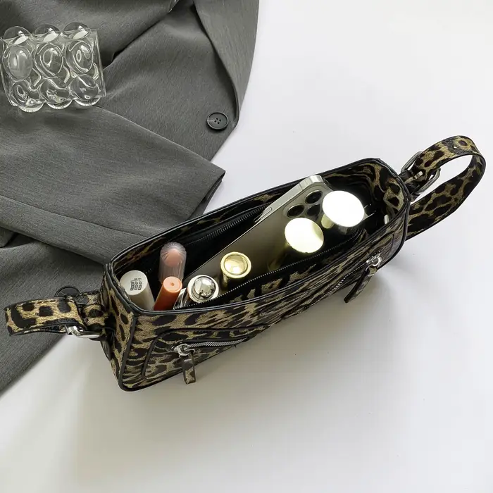 Sac à bandoulière demi-lune en cuir PU