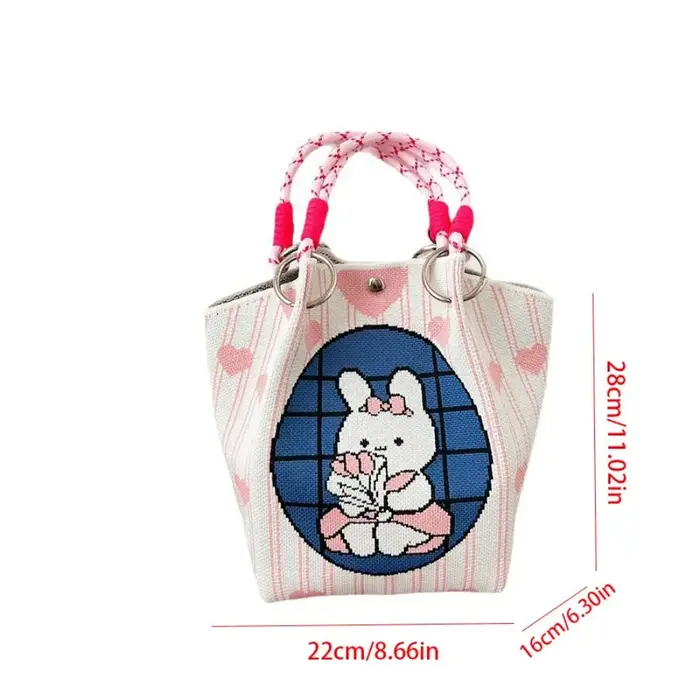 Sac fourre-tout tricoté chat mignon