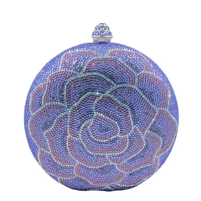 Boutique De FGG Pochette ronde à fleurs pour femme