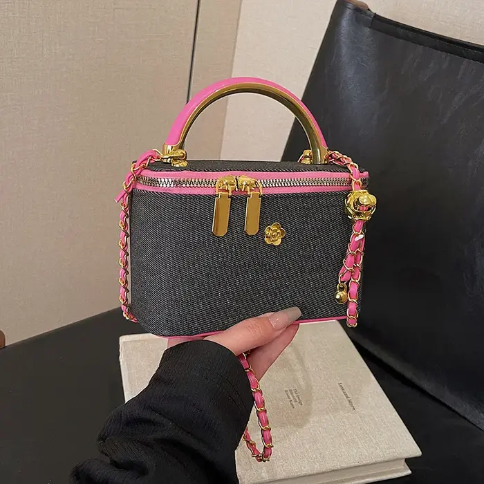 2025 luxe mode Denim femmes petit sac carré concepteur dames chaîne sacs à bandoulière loisirs Style