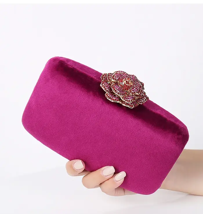 Sac fourre-tout flou pochette de fête de mariée pour femmes sacs à main jaunes de luxe flanelle de mariage petits sacs de créateurs sacs à main à fleurs de diamant