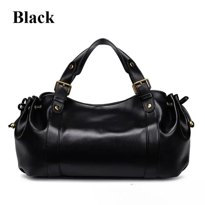 Sac Hobo Femme en Cuir Souple 2026 – Sac à Bandoulière Plissé Noir Vintage Grande Capacité, Inspirat