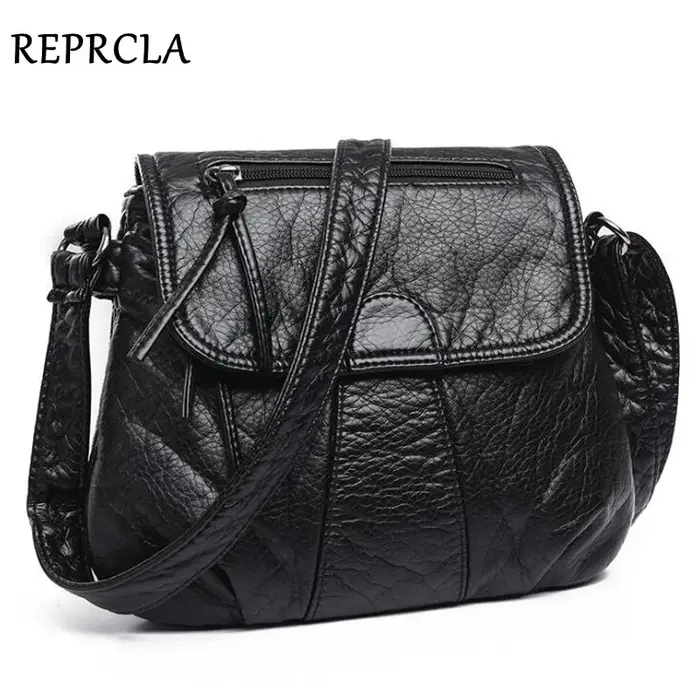 REPRCLA marque concepteur femmes sacs de messager bandoulière souple en cuir PU sac