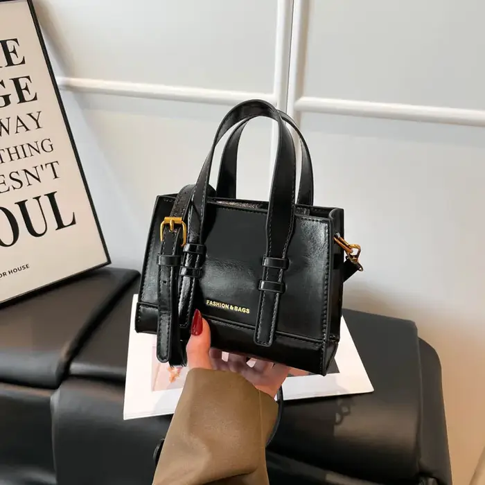 Sac à Main rouge marque petit Sac carré pour femmes couleur unie en cuir Pu Sac à bandoulière dame n
