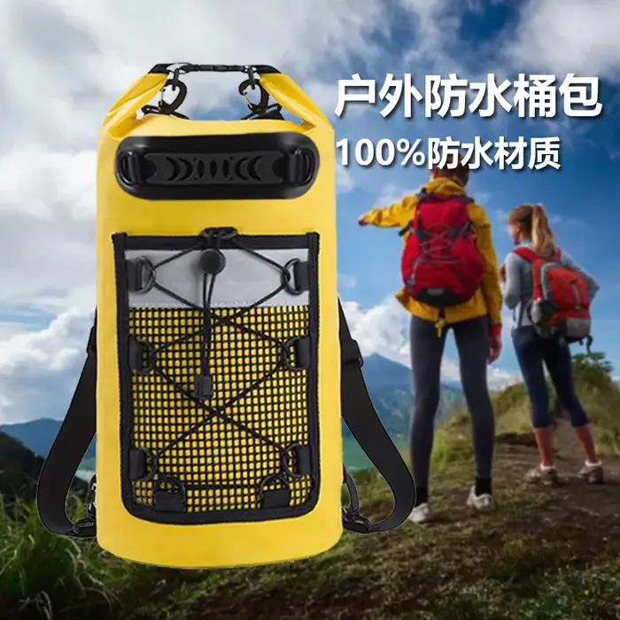 Sac étanche multifonctionnel pour l'extérieur – Bâche en PVC flottante avec détails réfléchissants pour le camping