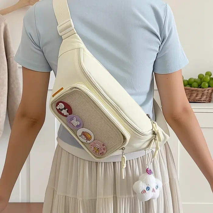 Nouveau mignon Kawaii Ulzzang Ita sac pour filles sport Simple sac à bandoulière pour femmes en plein air cyclisme poitrine sac sac sac à dos décontracté