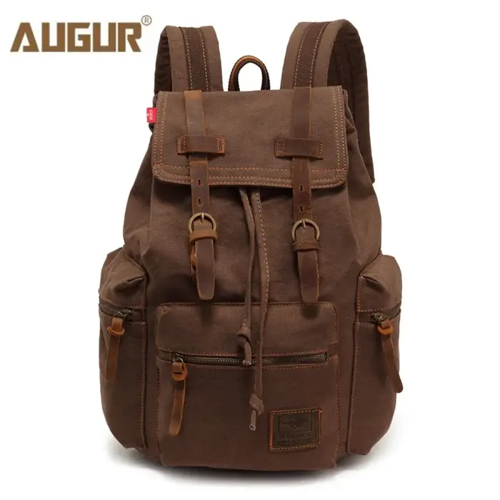 Sac d'école en toile vintage SR pour hommes