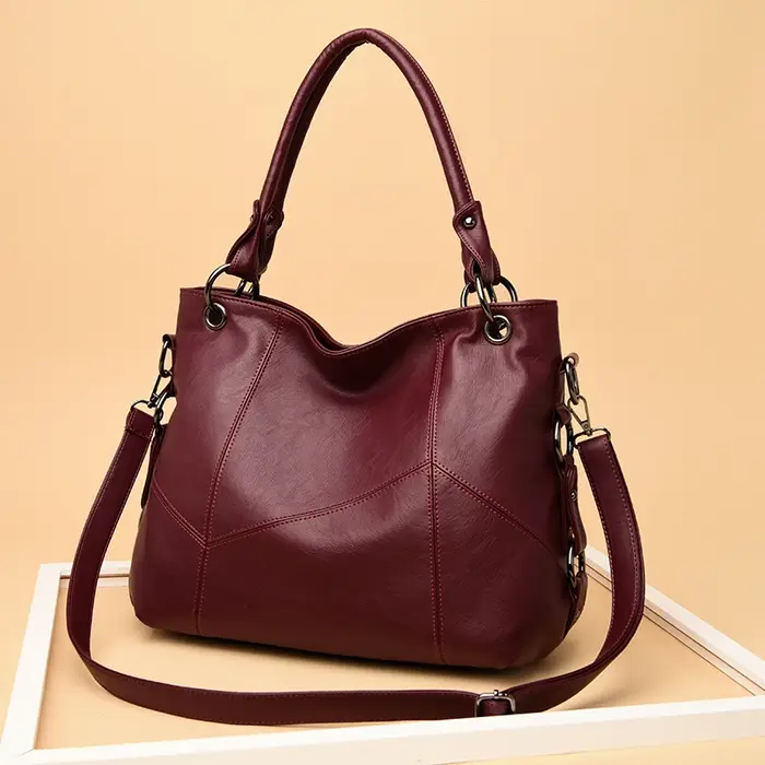 Sacs à main en cuir souple véritable pour femmes