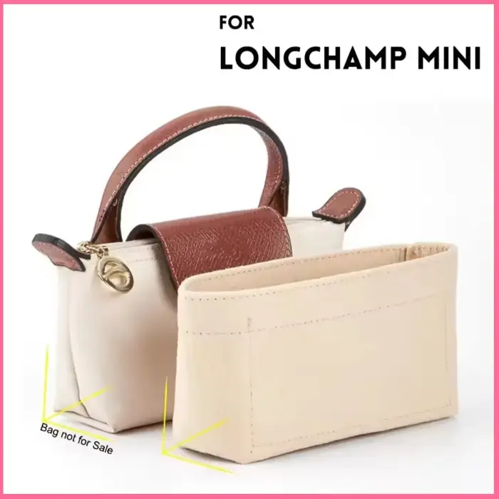 Organisateur de sac pour Longchamp Small Tote Bag Timid