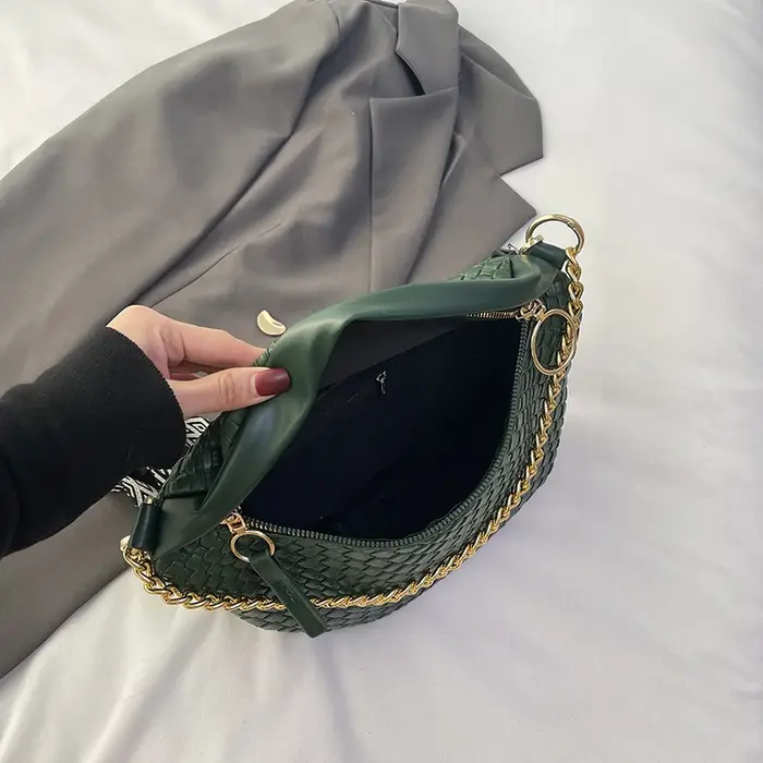 Sac banane à motif tissé pour femme