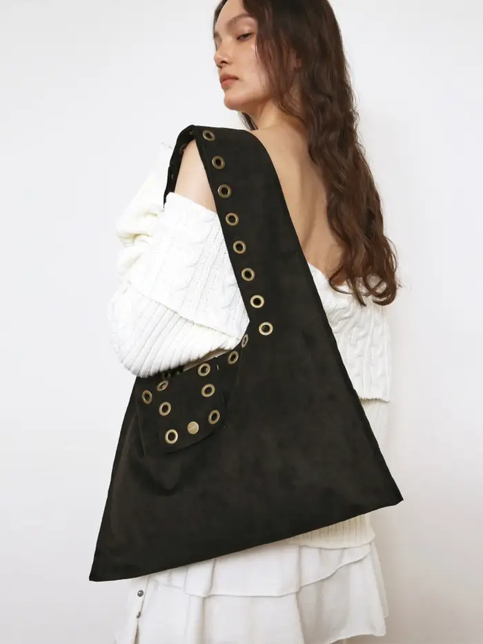 Sac rétro à rivets à porter à l'épaule