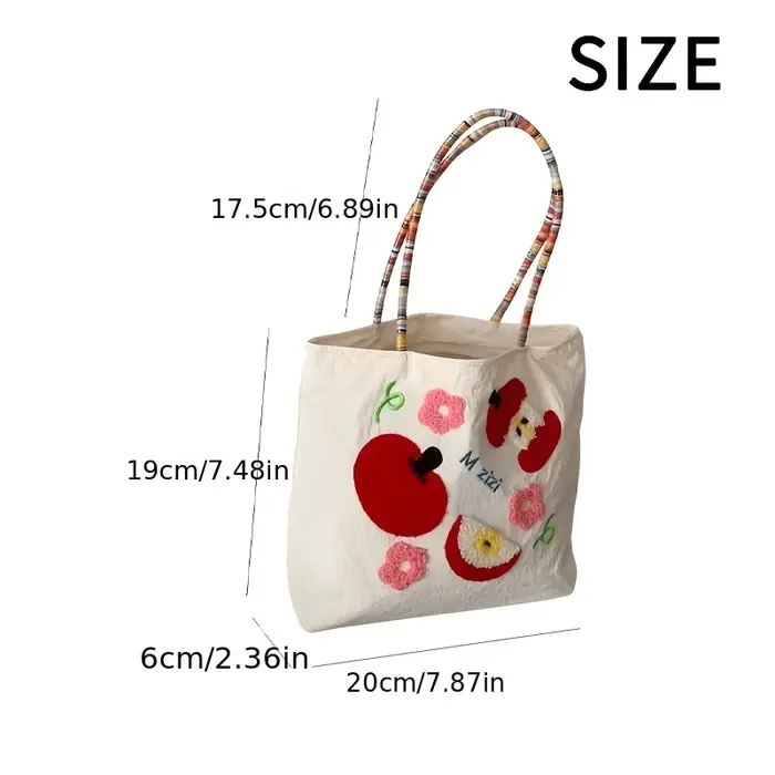 Petit sac fourre-tout brodé Apple pour les essentiels du travail