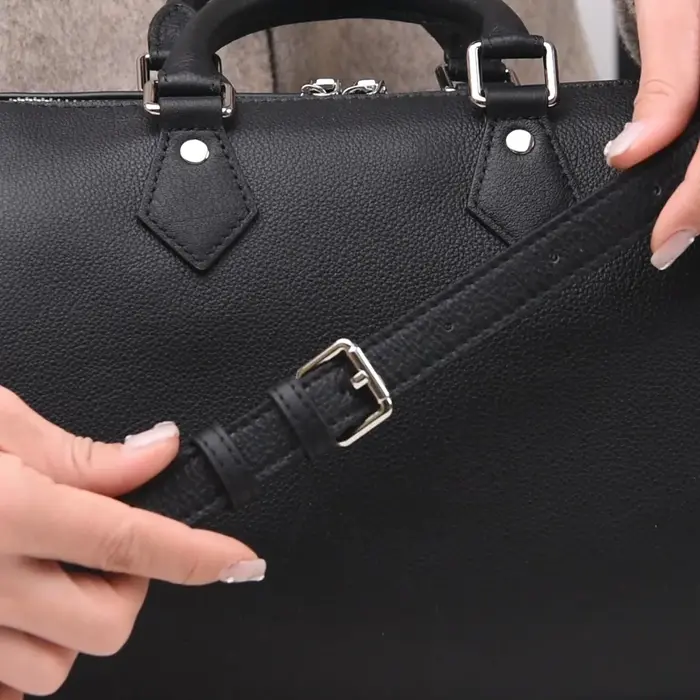 Sac Boston en cuir véritable grande capacité