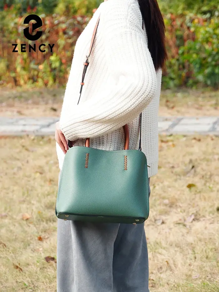 Sac Shopper Zency en Cuir Véritable pour Femme – Sac à Bandoulière Designer