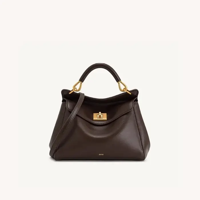 Sac à main Lucia Lock de JW PEI, unique et élégant, sac bandoulière en cuir véritable, haut de gamme et polyvalent