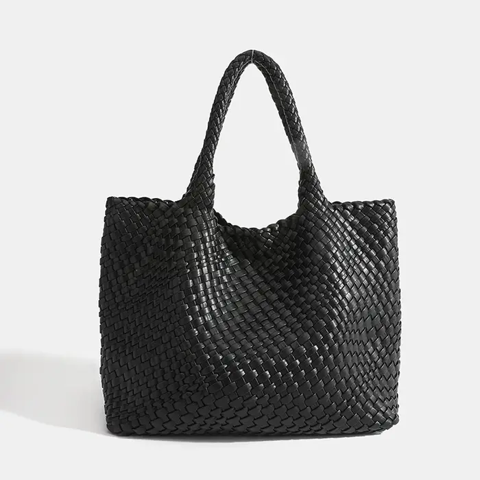 Sacs à main de styliste en tricot pour femmes, sac à bandoulière simple de grande capacité en cuir P