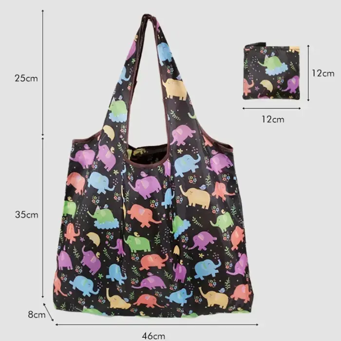 Grande taille en Nylon grand fourre-tout ECO réutilisable Polyester Portable épaule femmes sacs à main pochette pliante sac à provisions pliable