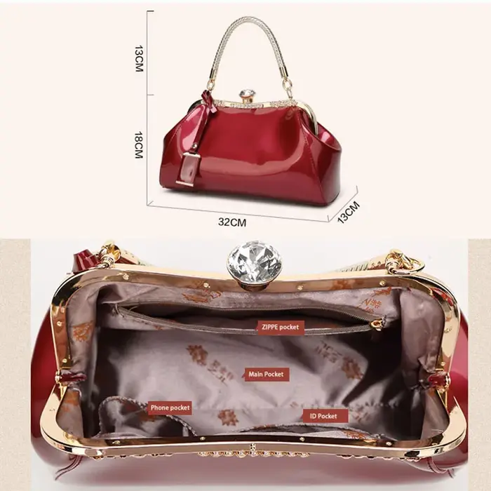 Sacs de soirée en cuir verni pour femmes