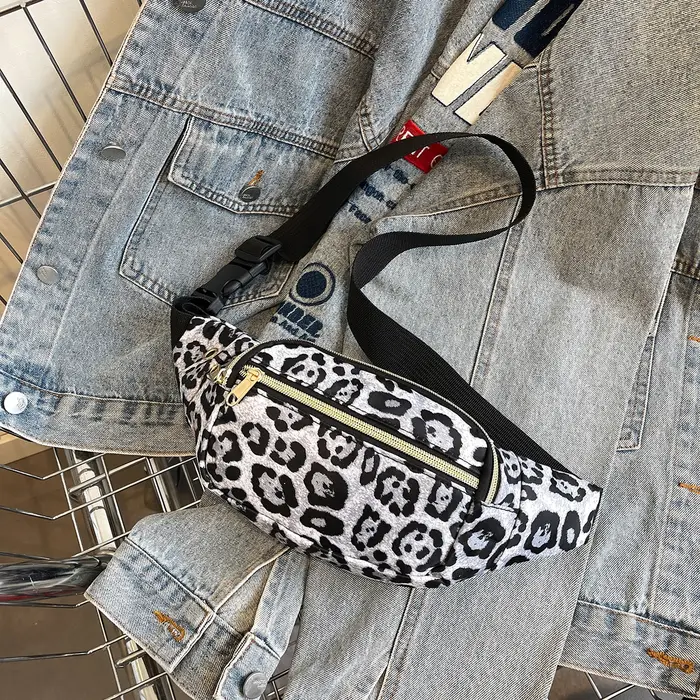 Sac de taille imprimé léopard pour femmes