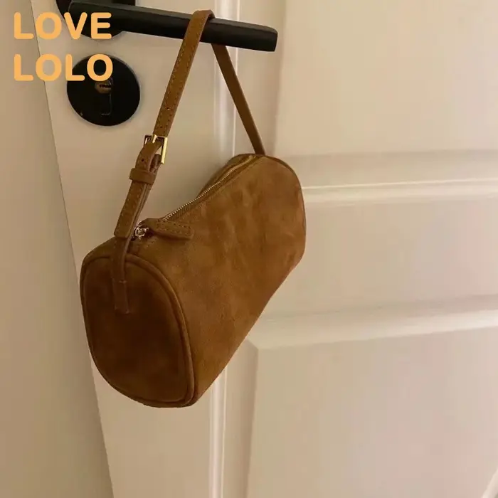 2025 nouveau luxe 90s porte-stylo sac véritable peau de vache souple et daim Mini sac à bandoulière
