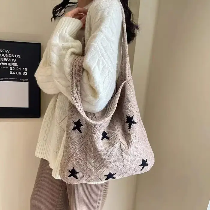 Sac fourre-tout de plage en maille de crochet