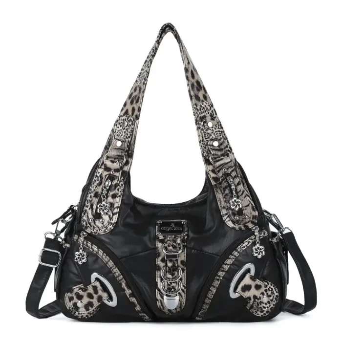 Sac à main pour femme Angel Kiss, grand sac à bandoulière pour femme, imprimé léopard, sac fourre-to