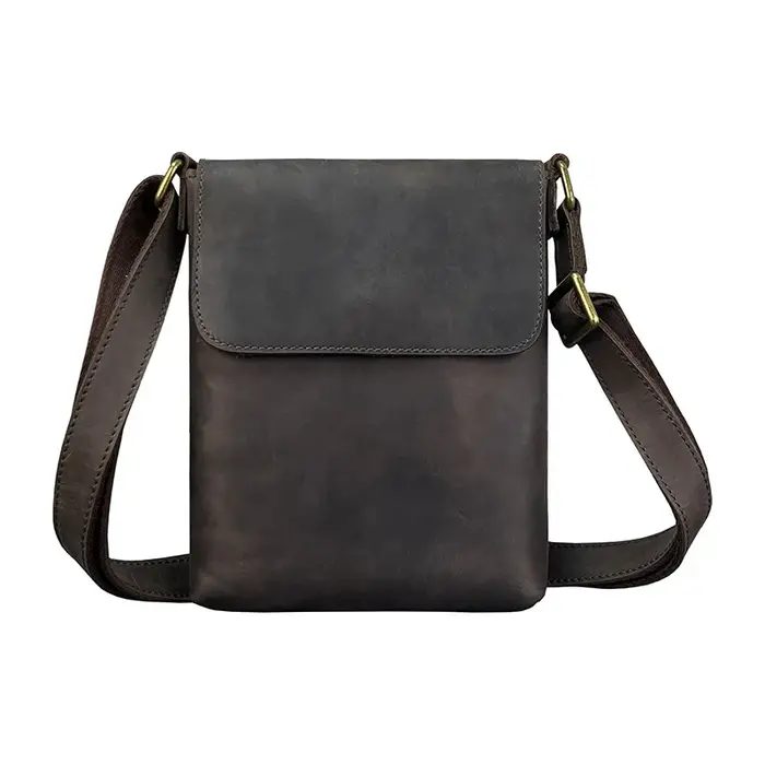 Sac à Bandoulière en Cuir de Vache pour Homme