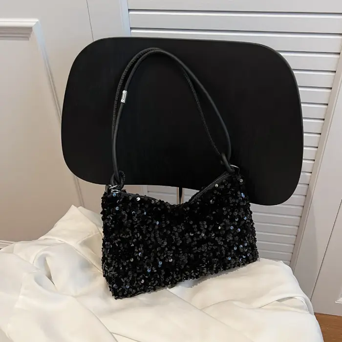 Sac bandoulière chic et décontracté 2026 INS Black Spice Glitter