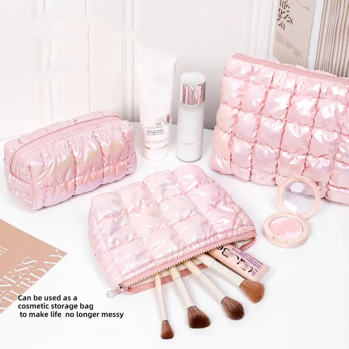 Sac de rangement de maquillage rose pour femmes
