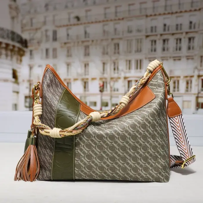 Sac fourre-tout pour femme CHHC, texture premium, multifonctionnel, sac bandoulière, design imprimé