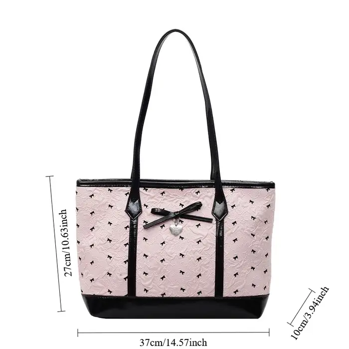 Sac fourre-tout rose rétro 2026 pour femme