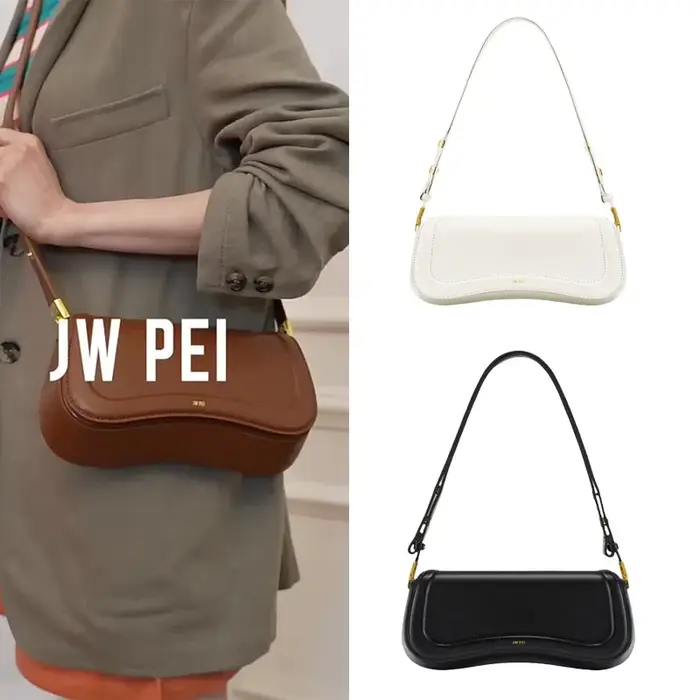 Sac bandoulière réglable en cuir véritable JW PEI Pudding Bag JOY 1C56 pour femme