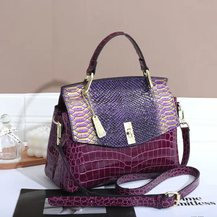 Nouveau Sac à Main 2026 Motif Crocodile pour Femme – Sac Bandoulière Polyvalent et Tendance avec Texture Raffinée – Sac de Maman