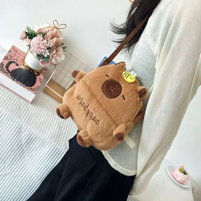 Nouveau sac à bandoulière pour téléphone portable en forme de capybara de dessin animé