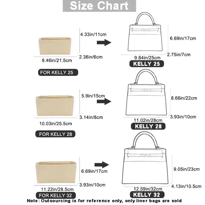 H Kelly-Sac à main en feutre pour maquillage pour femme
