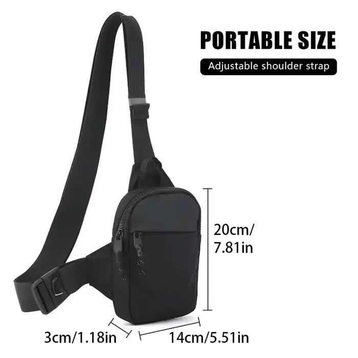 Nouveau sac de poitrine sport pour homme, petit sac à dos, sac messager pour femme, sac banane pour téléphone portable, mini sacoche tendance