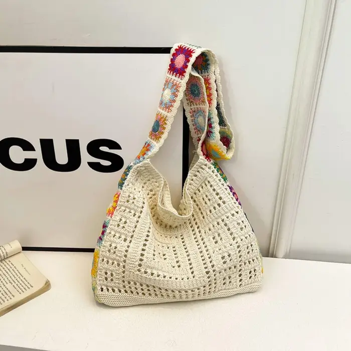 Sac à main en Crochet à fleurs