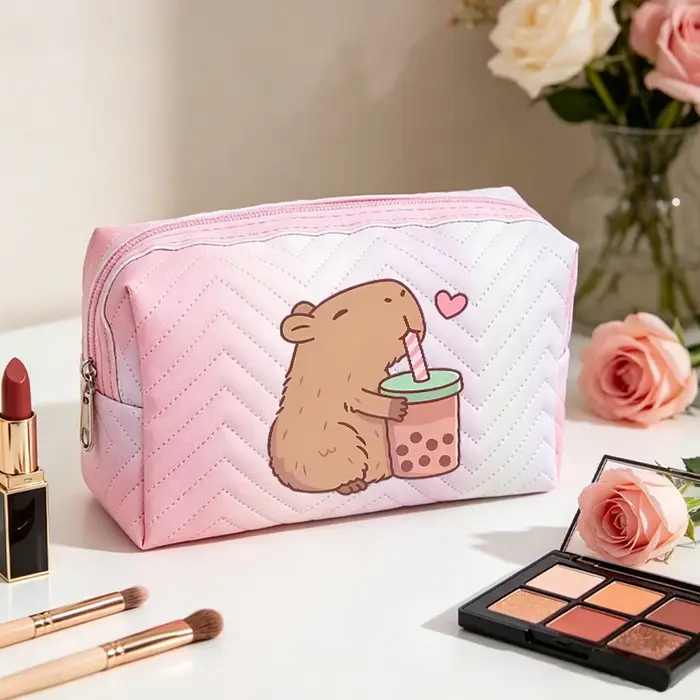 Trousse de Maquillage Capibara Attrayante pour Femmes