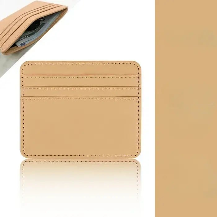 1Pc Pu Leather ID Card Holder Candy Color Bank Credit Card Box Multi Slot Slim Wallet for Women Men 
