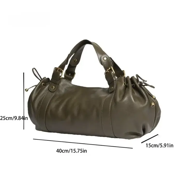 Sac à main simple à bandoulière pour femmes, sac Boston élégant et polyvalent, sac de travail intérieur en polyester doux