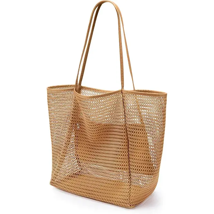 Sac fourre-tout en maille de nylon pour femme