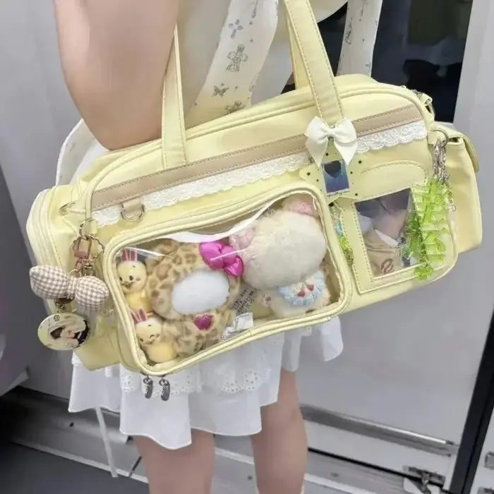 Y2K nouveau sac Ita de Concert JK sac à bandoulière de grande capacité mignon fille sac à dos Transparent exposition