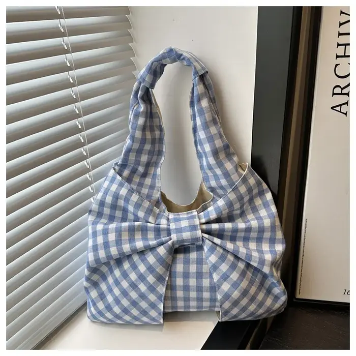 Sac à dos rétro à carreaux Hanfeng