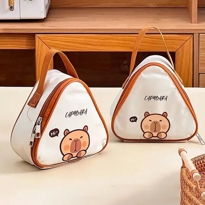 Sac à déjeuner isolé Capybara de dessin animé
