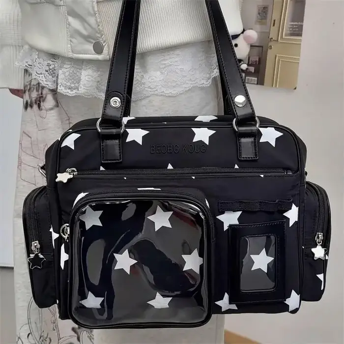 Sac à pois pour femme avec fenêtre transparente
