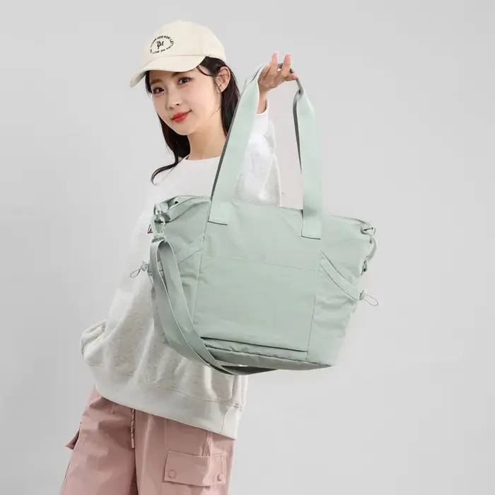 Sac fourre-tout personnalisé imprimé Image nom sac minimaliste femme grande capacité couleur unie sac