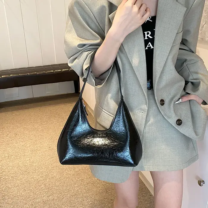 Sac luxe sac à mains femme MOODS-Sac à main en cuir verni pour femme
